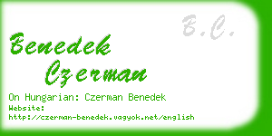 benedek czerman business card